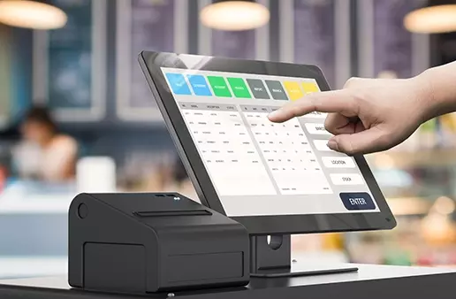 მაღაზიის ტერმინალი პოს პრინტერი სალარო ფულის უჯრა